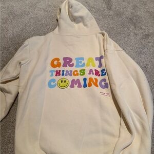 White Fox Cream Hoodie